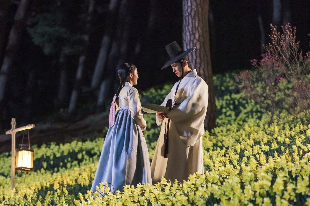 Kang Han-na (left) as scholar’s daughter Yoo Kung and Lee Joon as Crown Prince Lee Tae in a still from Bloody Heart, a new period K-drama streaming on Disney+ in select territories.