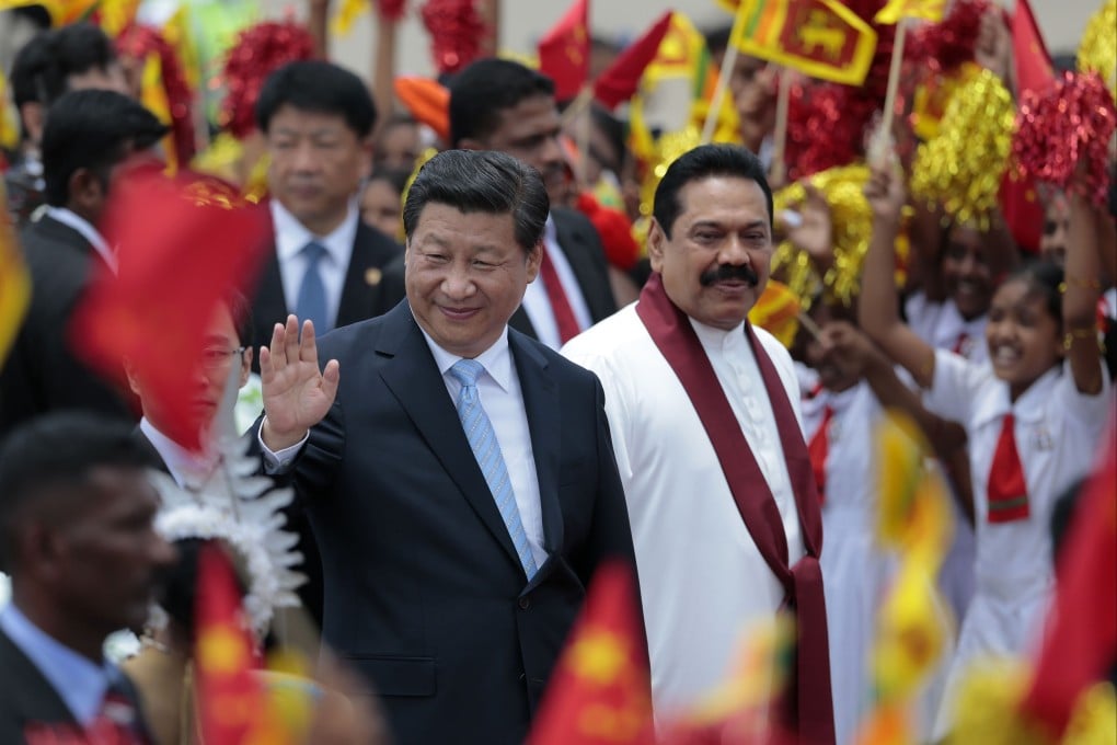 China’s President Xi Jinping pictured with Mahinda Rajapaksa, Sri Lanka’s then-president, during a state visit to Colombo in 2014. Rajapaksa resigned as the island nation’s prime minister this week following months of protests. Photo: AP