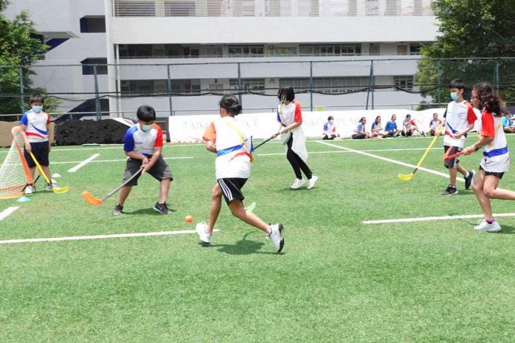 Valley RFC coaches and players invite students of IBEL to their sports day hockey event at King’s Park Sports Ground. Photo: Valley RFC