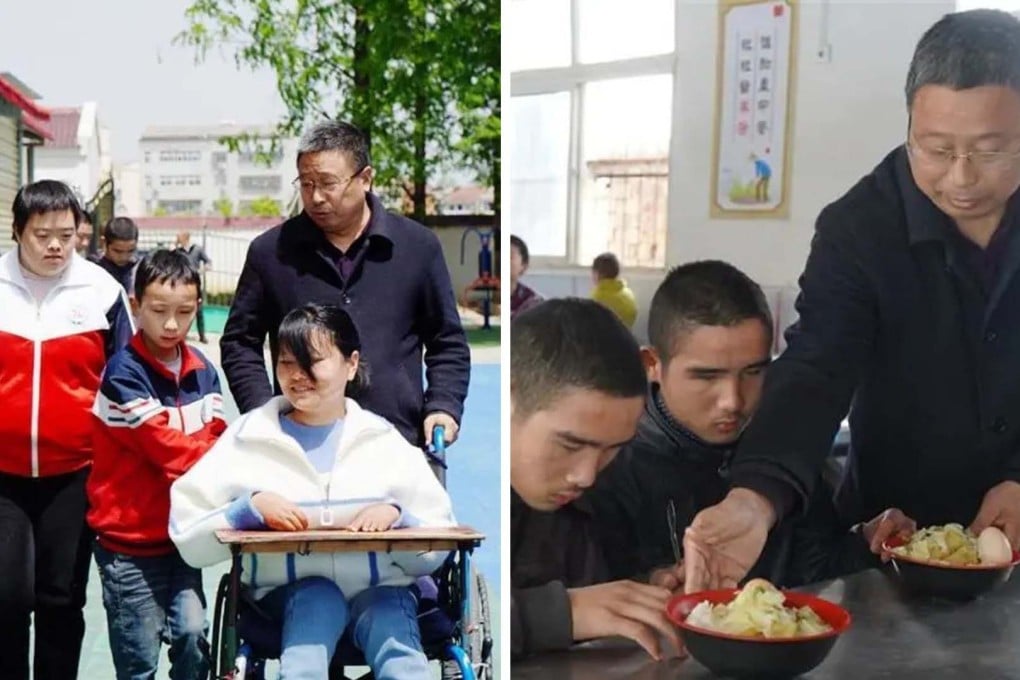 A Chinese man spends his life savings to build a school for disabled children and young adults and helps many find jobs. Photo: SCMP Artwork