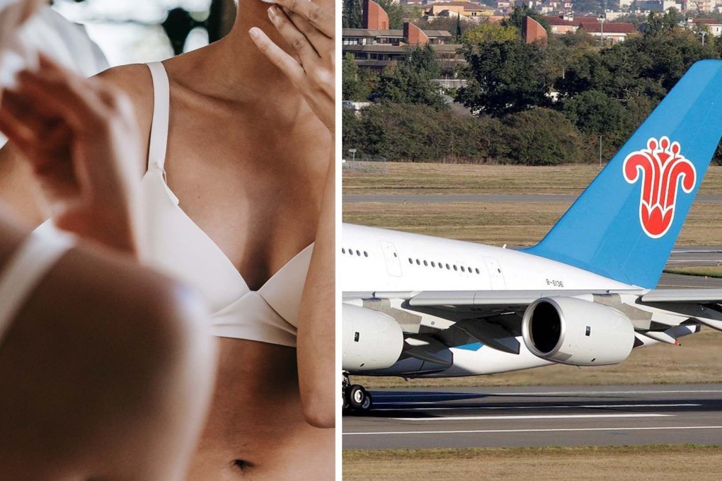 A former Chinese flight attendant fired for posting a lingerie selfie in an aircraft toilet appeals against dismissal amid cyberbullying claims. Photo: SCMP Artwork
