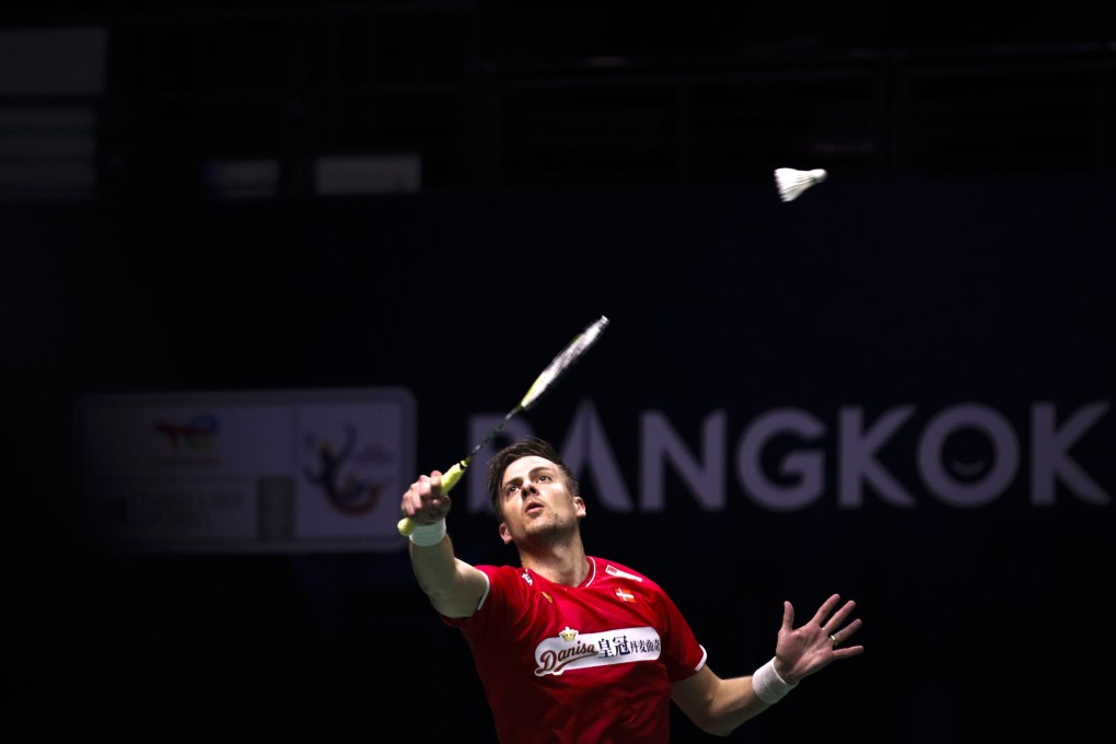 Hans-Kristian Vittinghus of Denmark in action at Thomas and Uber Cup in Bangkok. Photo: EPA-EFE