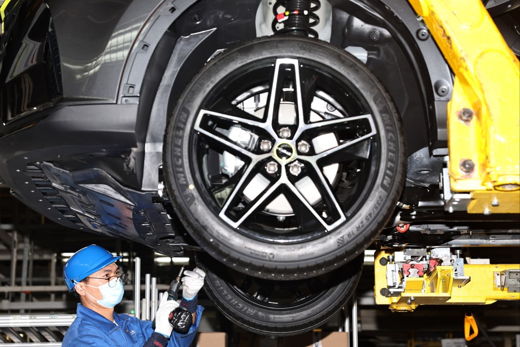 A SAIC Motor Company assembly workshop in Shanghai. While the lockdown in Jinlin has been lifted, Shanghai has yet to publish a time frame for easing its pandemic curbs. Photo: Xinhua