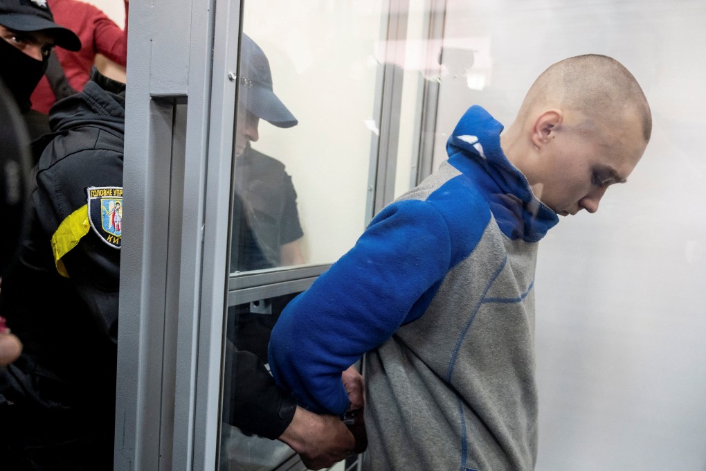 Russian soldier Vadim Shishimarin arrives for a court hearing in Kyiv, Ukraine, on Friday. Photo: Reuters