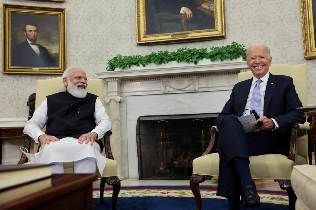 Indian Prime Minister Narendra Modi meets US President Joe Biden in the Oval Office at the White House in Washington on September 24, 2021. Photo: Reuters