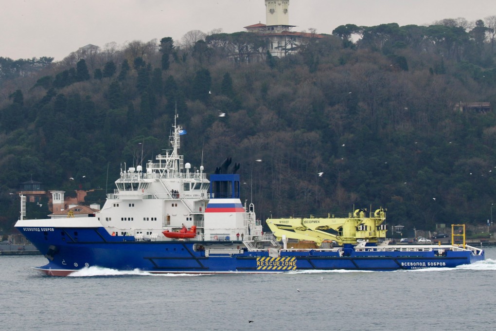 Russian Navy’s Black Sea Fleet logistics support ship Vsevolod Bobrov sailing in the Bosphorus in Istanbul, Turkey in January. File photo: Reuters