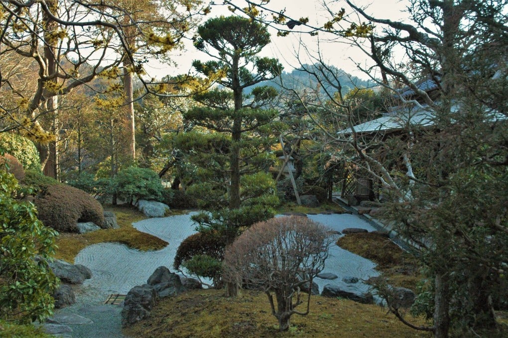 A karesansui, or Zen rock garden, at Jomyo-ji, a Zen Buddhist temple in Kamakura, Kanagawa Prefecture, Japan. Photo: Russell Thomas