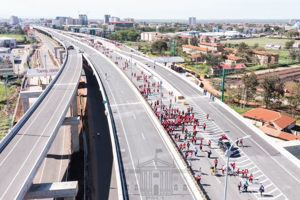 A stretch of the new Nairobi Expressway, which hosted the Nairobi Marathon on May 8. Photo: Handout
