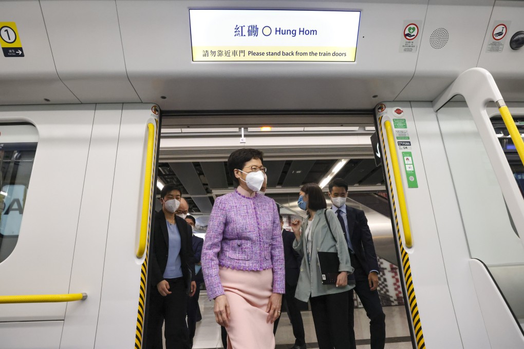 Chief Executive Carrie Lam at the opening ceremony of the link. Photo: Nora Tam