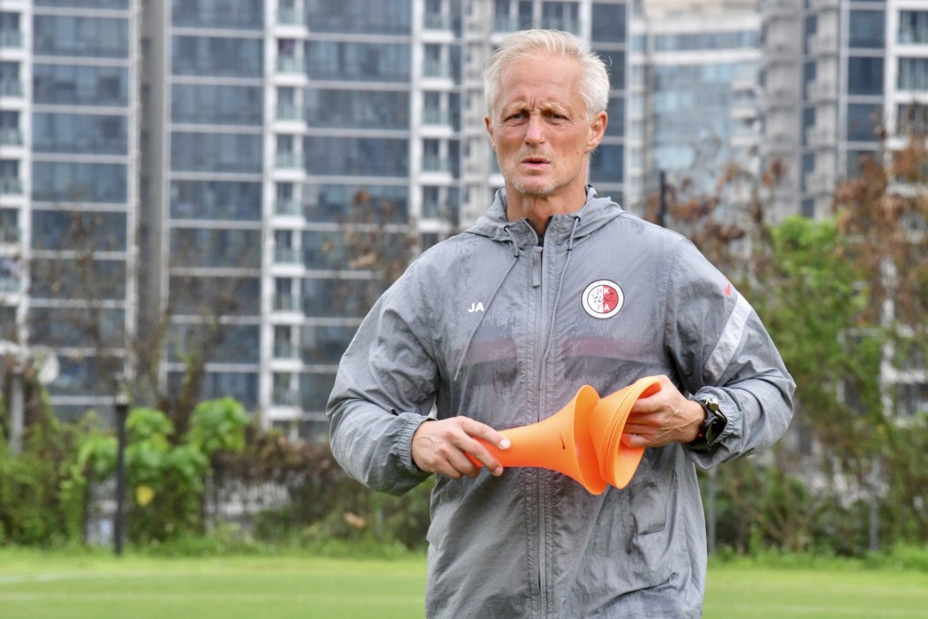 Hong Kong coach Jorn Andersen at training as he prepares for the Asian Cup qualifiers. Photo: Chan Kin-wa