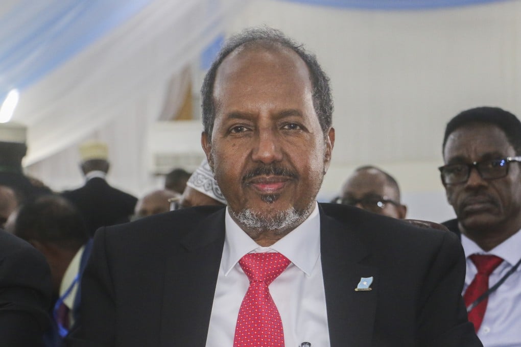 Former president Hassan Sheikh Mohamud after being sworn in as the new president of Somalia. Photo: EPA-EFE