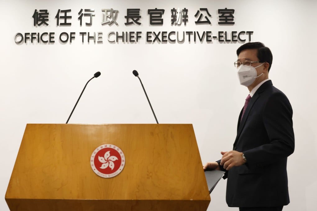 Hong Kong’s Chief Executive-elect John Lee. Photo: Nora Tam