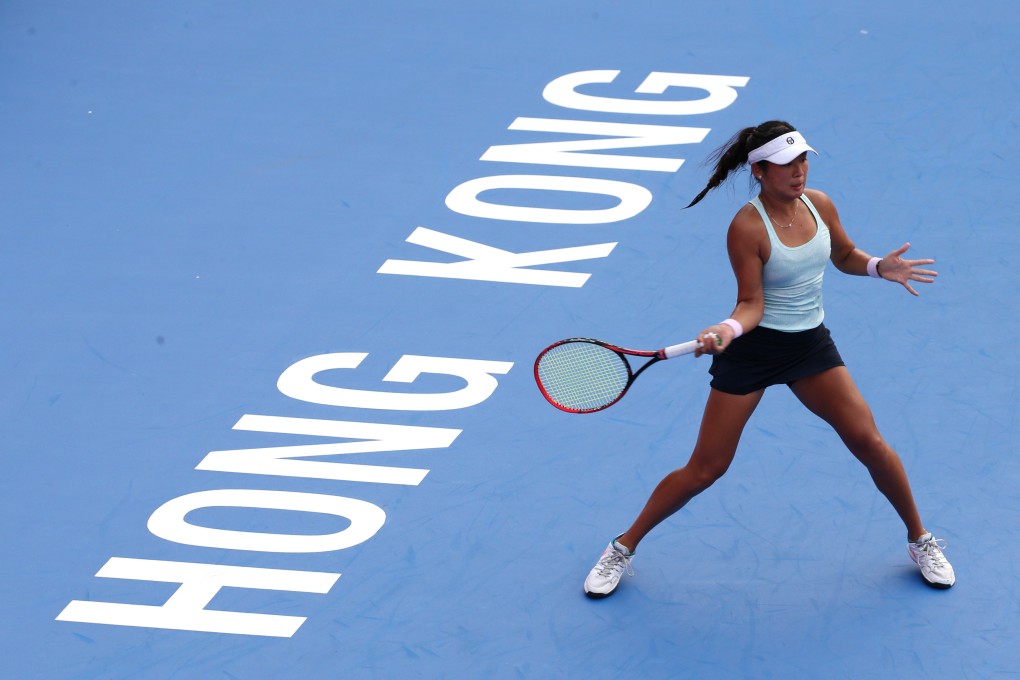 Tennis player Eudice Chong during the Hong Kong Open in Causeway Bay. Photo: SCMP / Felix Wong