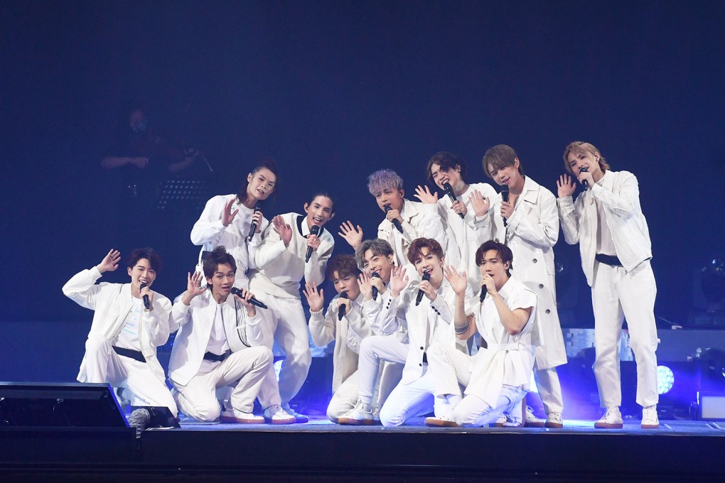 Members of boy band Mirror perform on stage in Hong Kong on May 11, 2021. Photo: ViuTV