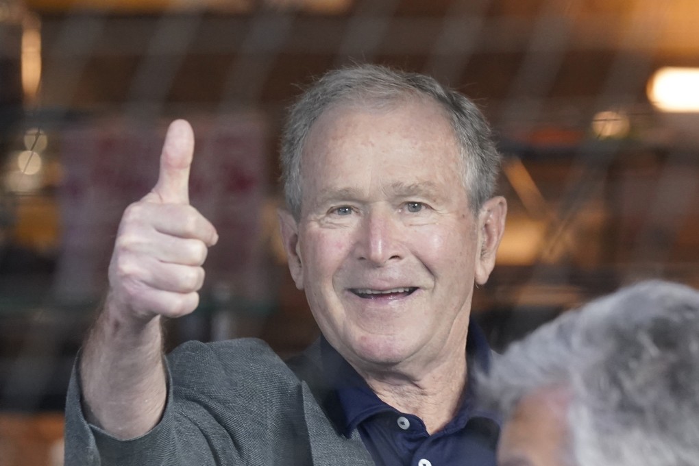 George W. Bush at a baseball game earlier this month. File photo: AP