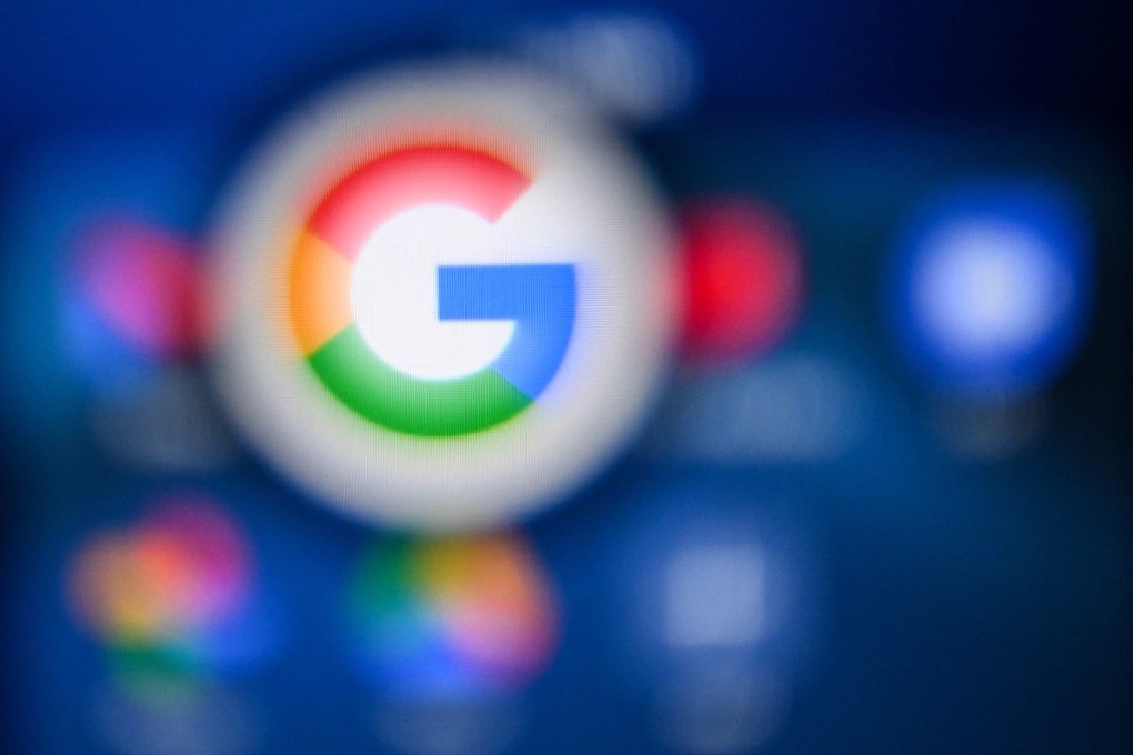 Google’s logo seen on a tablet in Moscow on April 15. Photo: AFP