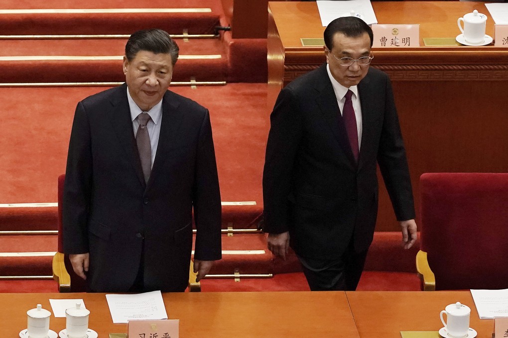 Chinese President Xi Jinping and Premier Li Keqiang arrive at the Great Hall of the People in Beijing for last year’s Chinese People’s Political Consultative Conference. The two are rumoured to disagree on the overall direction of China’s economy. Photo: AP