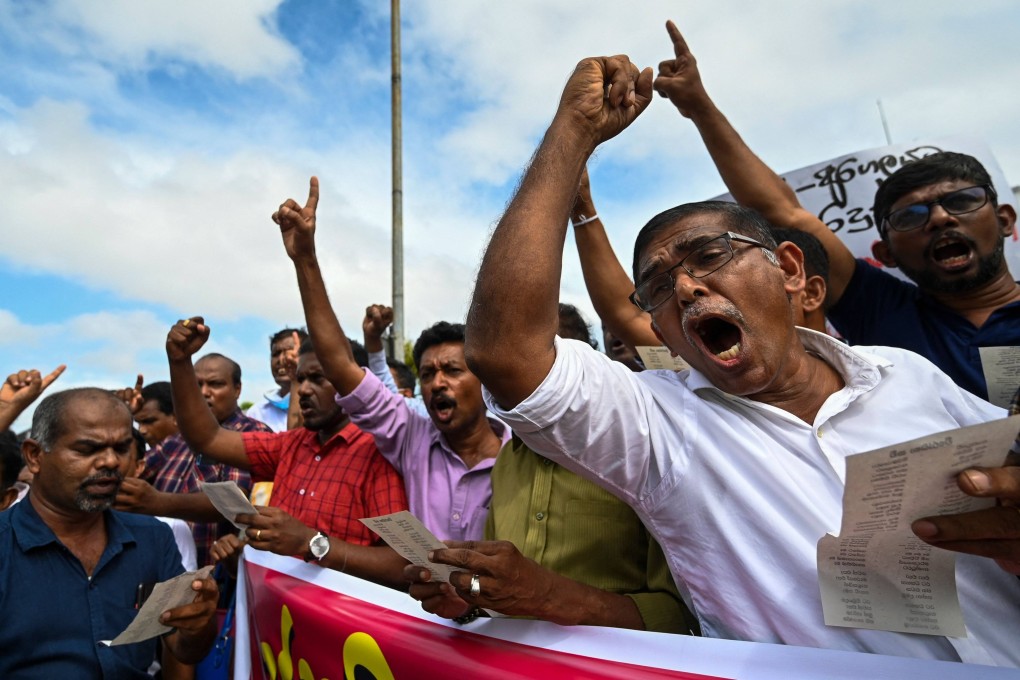 Protestors in Colombo demand that President Gotabaya Rajapaksa resign over the country’s economic crisis. Photo: AFP