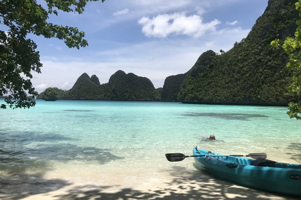 Blue Lagoon beach view in Indonesia’s Raja Ampat archipelago. Photo: Penny Watson