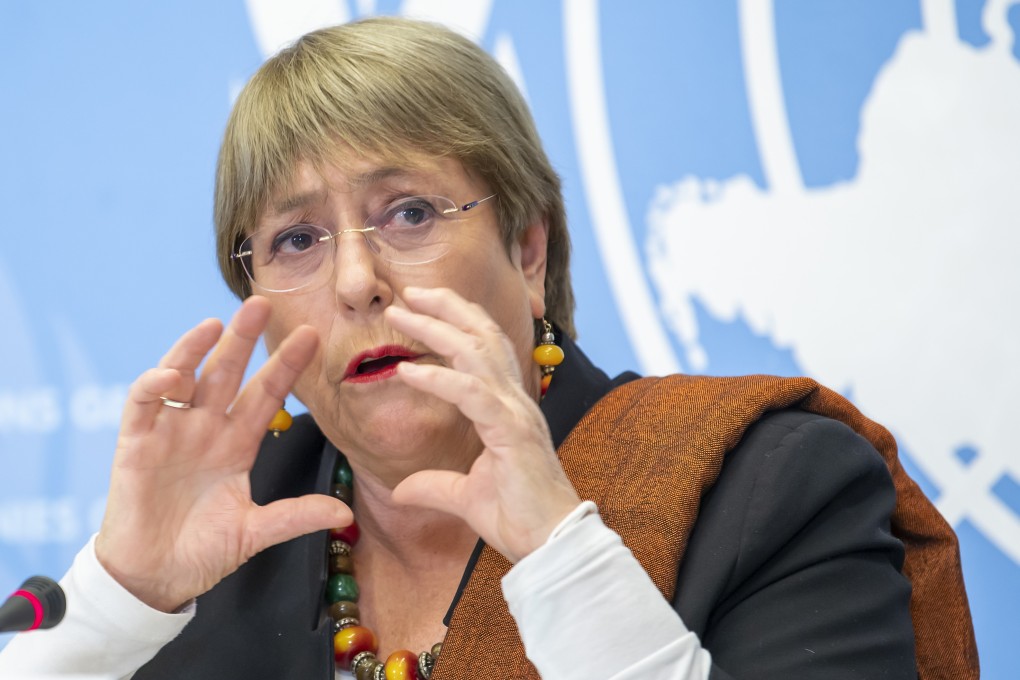 UN High Commissioner for Human Rights Michelle Bachelet speaks at a press conference in Geneva in November. Photo: AP