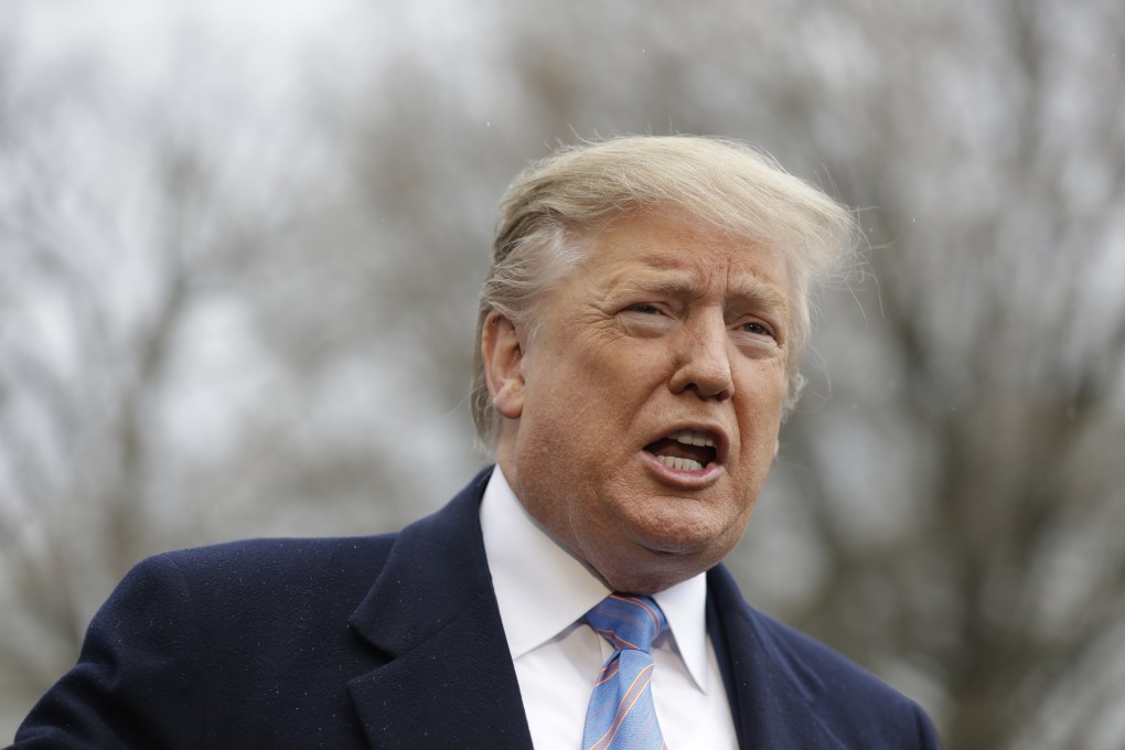 President Donald Trump speaks with reporters before boarding Marine One on the South Lawn of the White House, in Washington in April 2019. Photo: AP