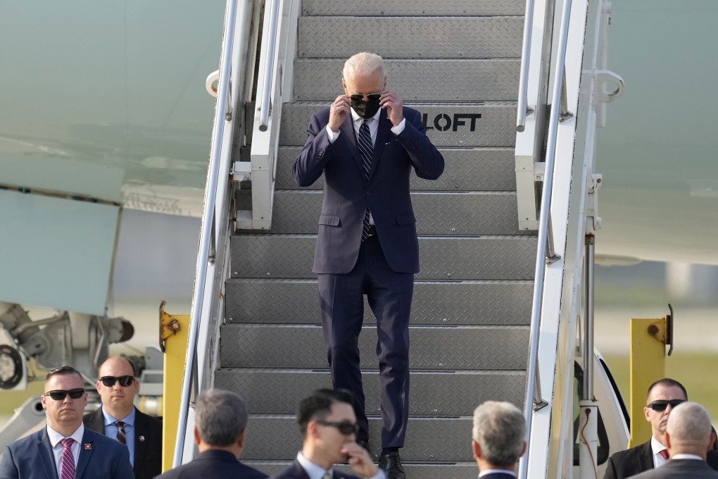 US President Joe Biden arrives at Osan Air Base in Pyeongtaek, South Korea at the start of his Asian tour. Photo: EPA-EFE
