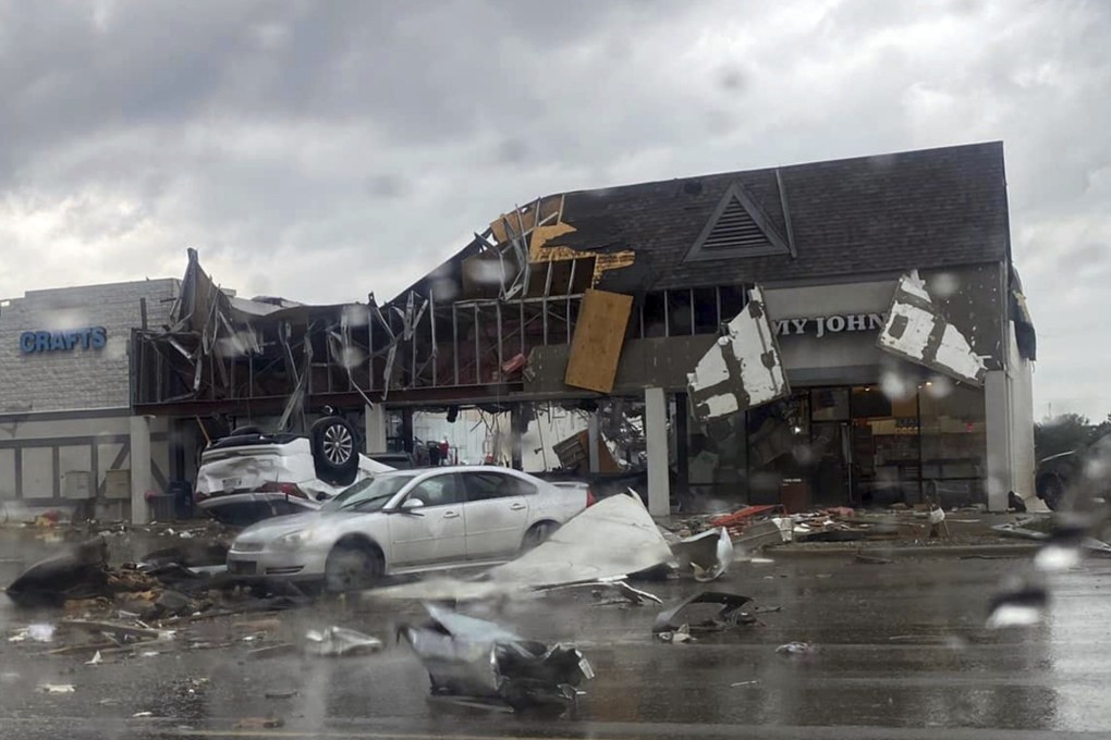 Damage following a rare northern Michigan tornado. Photo: AP