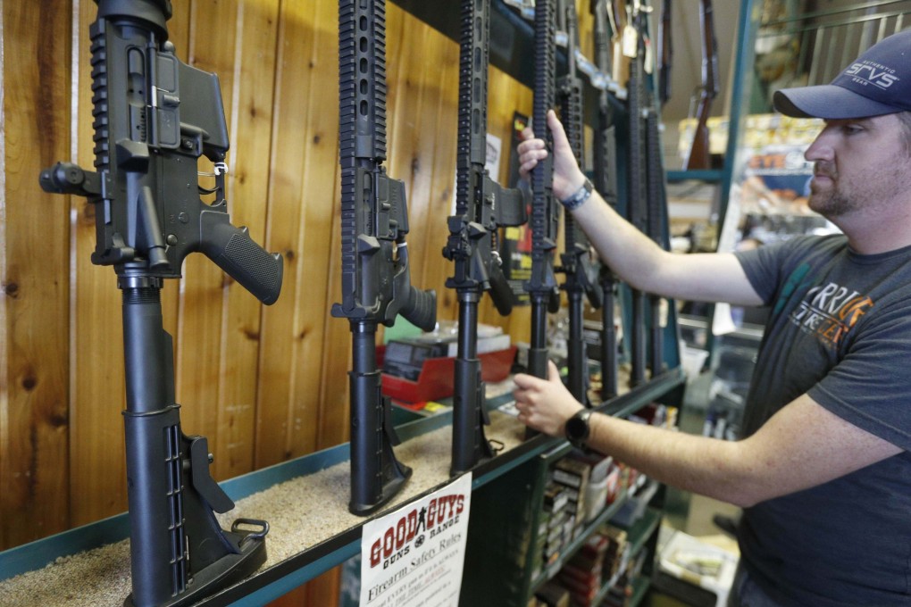 Semi-automatic AR-15 that is for sale at Good Guys Guns & Range on February 15, 2018 in Orem, Utah. Photo: AFP