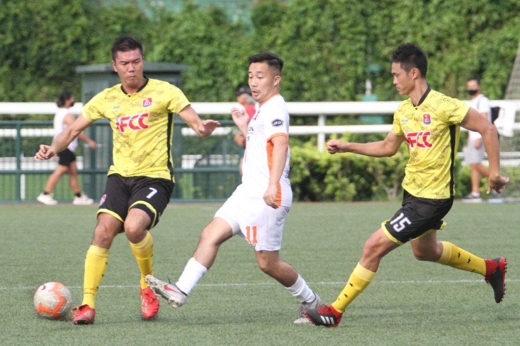 Former Hong Kong team captain Chan Wai-ho (right) and top striker Chan Siu-ki are now playing for Eastern District in the First Division. Photo: Chan Kin-wa
