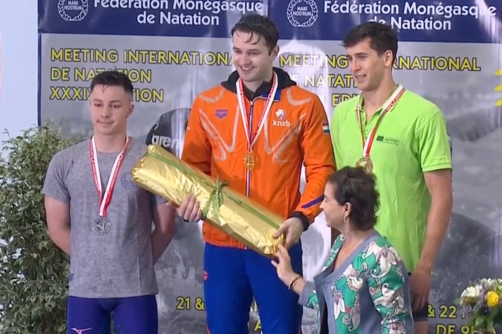 Adam Chillingworth (left) reaches the podium for Hong Kong in Monaco. Photo: Mare Nostrum Tour