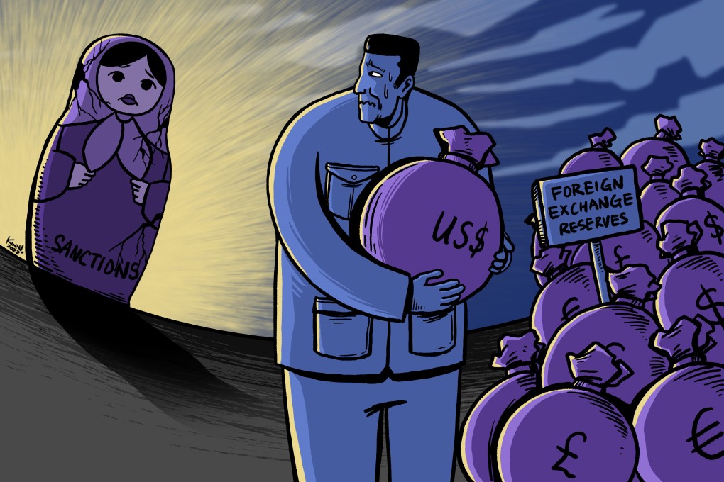 China is increasingly looking to diversify its foreign exchange assets to reduce exposure to the US dollar. Illustration: Lau Ka-kuen