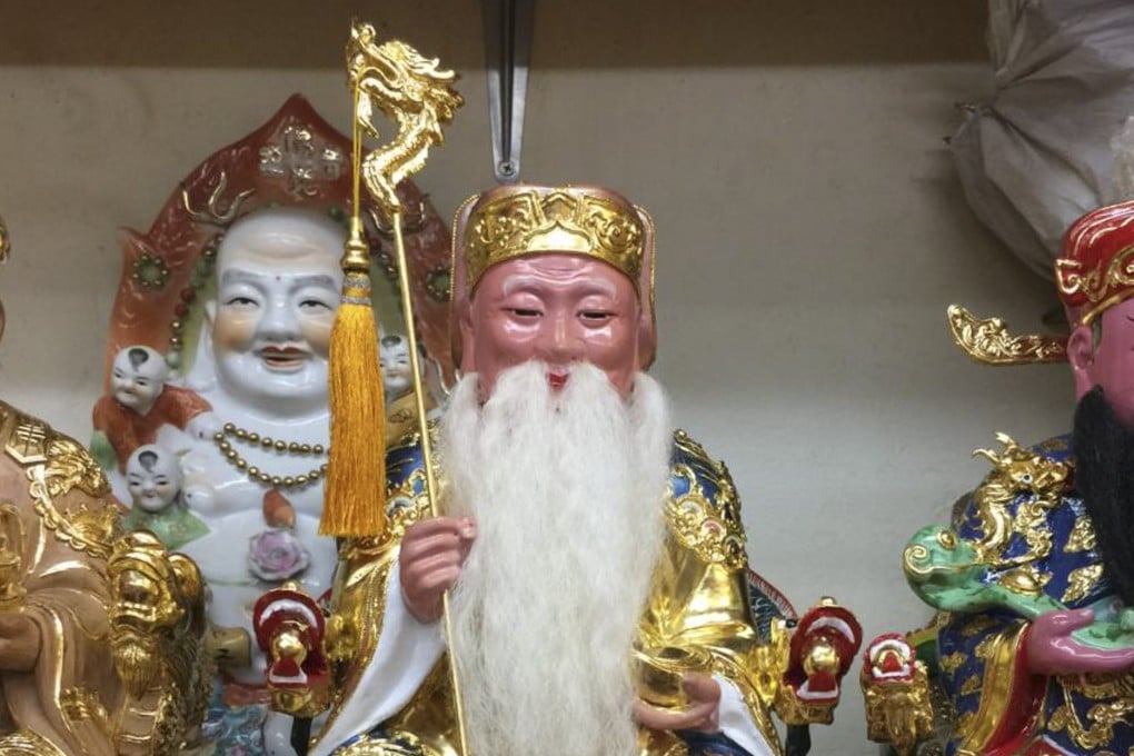 A statue of Tua Pek Kong, or Great Earth God, a guardian deity popular among the Chinese communities in Singapore and Malaysia.