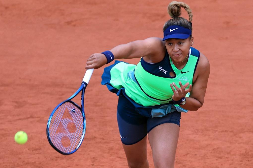 Japan’s Naomi Osaka in action during her first-round match against Amanda Anisimova. Photo: Reuters