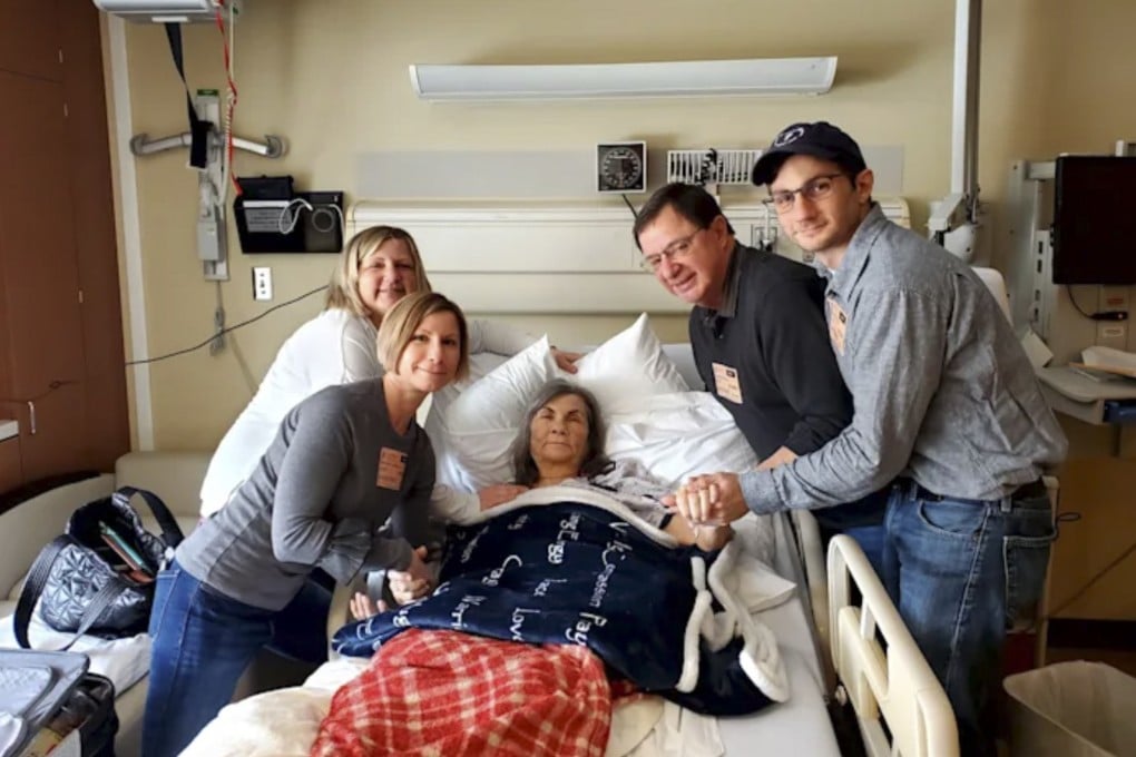 Cheryl Taylor Bagenstose with her children and husband as she battled CUP cancer - cancer of unknown primary origin - in April 2022. Photo: courtesy of the Bagenstose family
