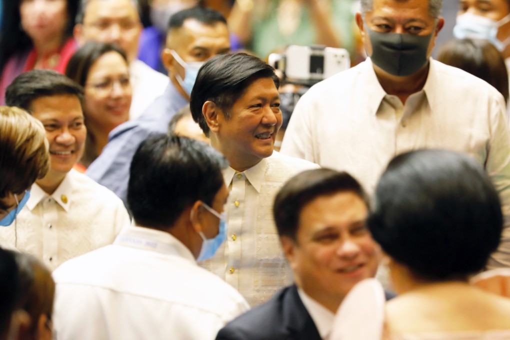 Philippines President Ferdinand ‘Bongbong’ Marcos joins supporters during at the House of Congress in Quezon City, Metro Manila, Philippines. Photo: EPA-EFE