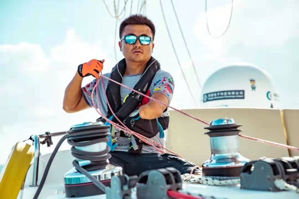 Xu Jingkun lost his arm when he was 12, and has since become a world class sailor, proving naysayers wrong with every adventure. Photo: Handout
