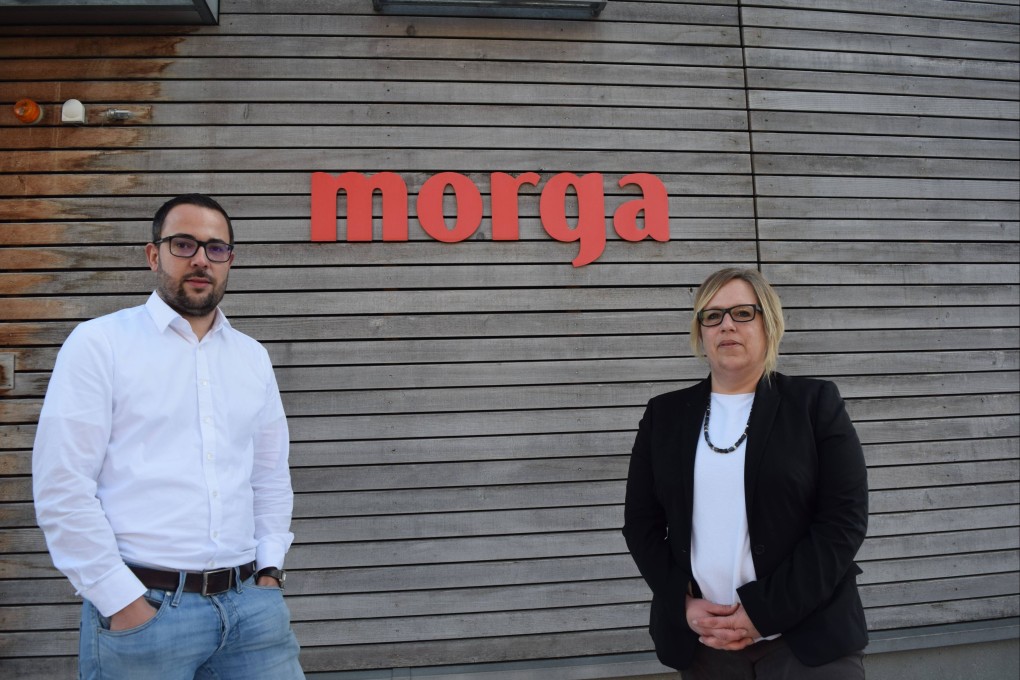 (from left) Patrick Wiesli, sales director and Karin Anderegg, management associate of Morga
