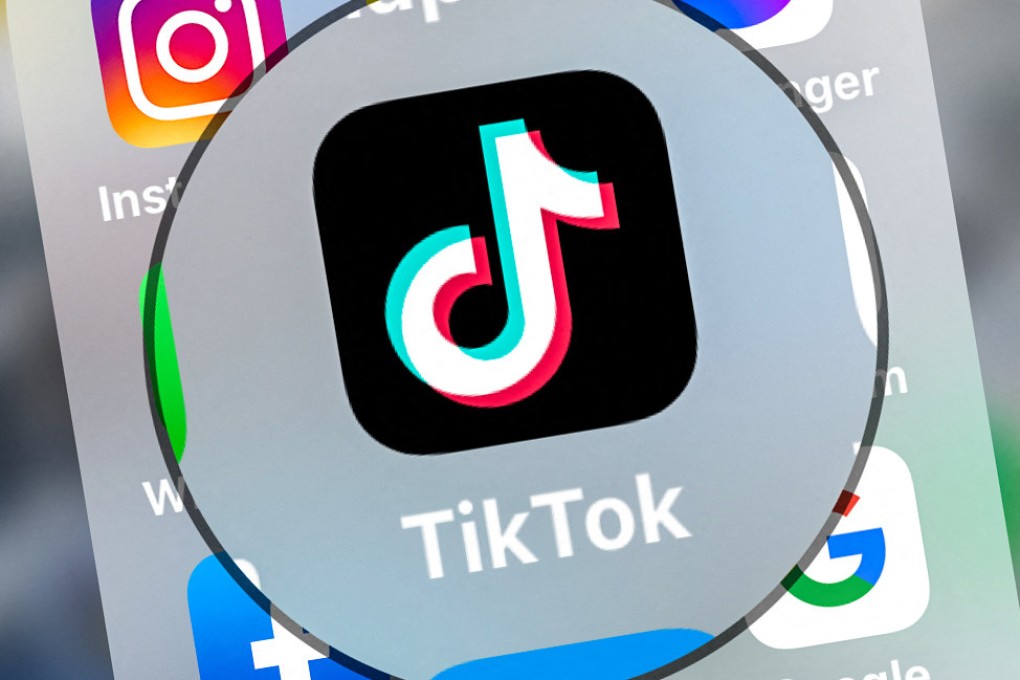 The TikTok logo is displayed on a tablet. Photo: AFP