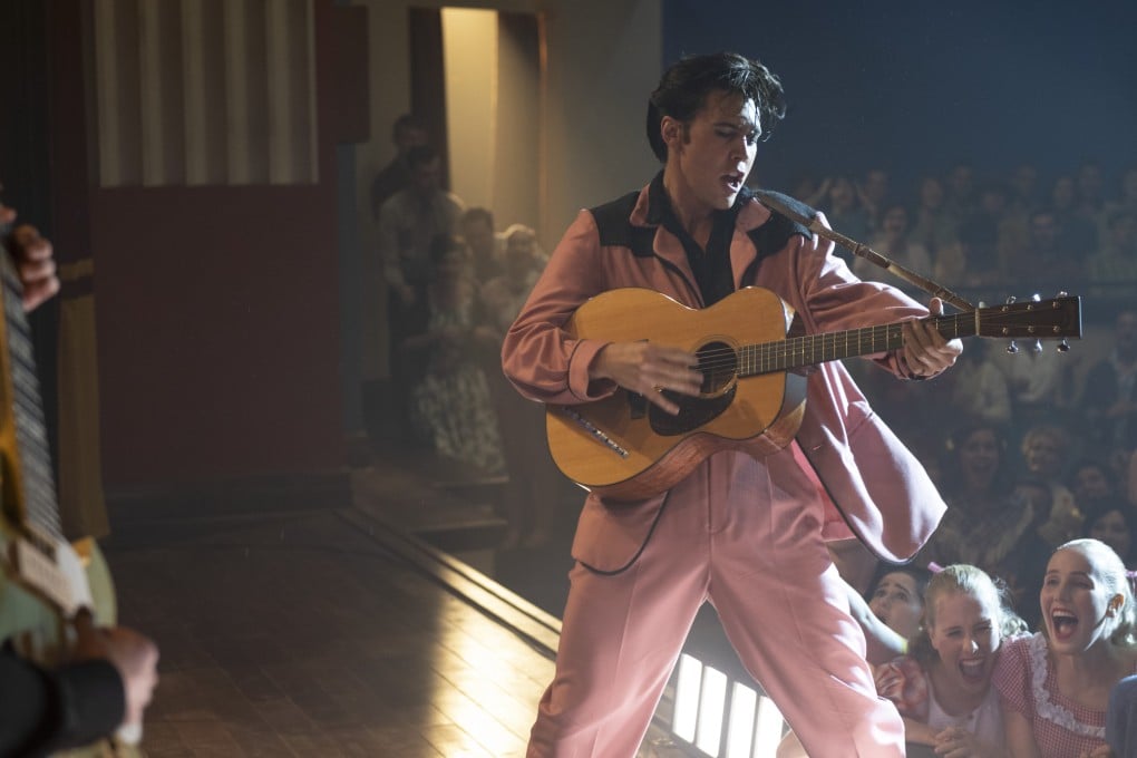 Austin Butler wows as Elvis Presley in a still from Elvis, directed by Baz Luhrmann. Photo: Warner Bros