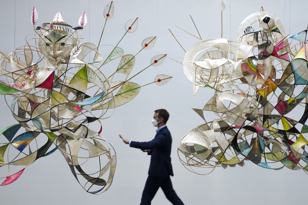 San Syu Wat Leot Are Not Here (2022), by Louis To Wun, at Art Central, a contemporary art fair that is part of Art Basel, held at the Hong Kong Convention and Exhibition Centre in Wan Chai. Photo: Sam Tsang