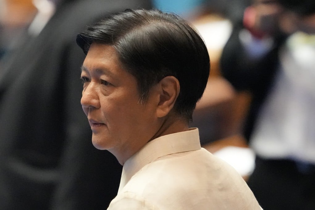 Philippine President-elect Ferdinand ‘Bongbong” Marcos Jr. waits during his proclamation ceremony at the House of Representatives, Quezon City, Philippines on Wednesday. Photo: AP
