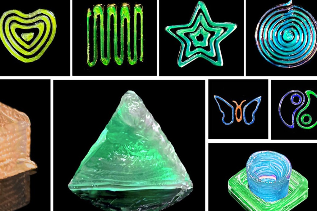 The scientists used the technology to 3D-print objects on flat surfaces such as tinfoil and a laboratory bench. Photo: Zhang Zhuohao