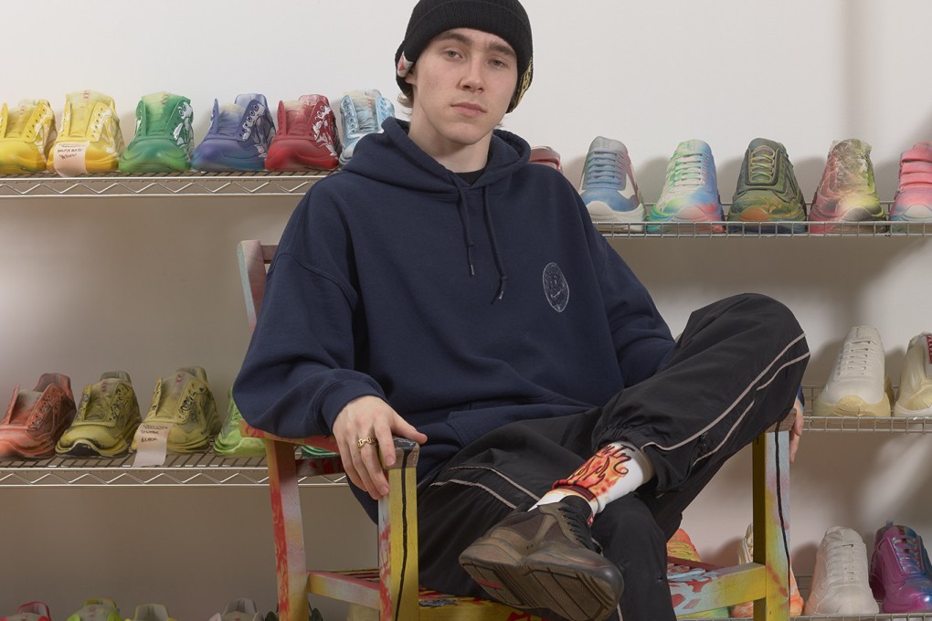 Cassius Hirst began spray-painting sneakers for fun. He never imagined this would lead to a collaboration with Prada. Photo: Prudence Cuming Associates Ltd