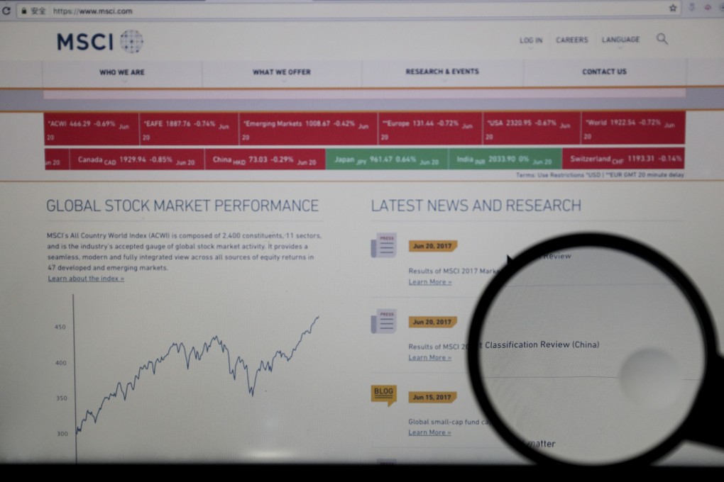 The MSCI China Index, which counts Alibaba, Tencent and Meituan as the biggest among 744 constituents, has lost one-fifth of its value this year. Photo: Xinhua