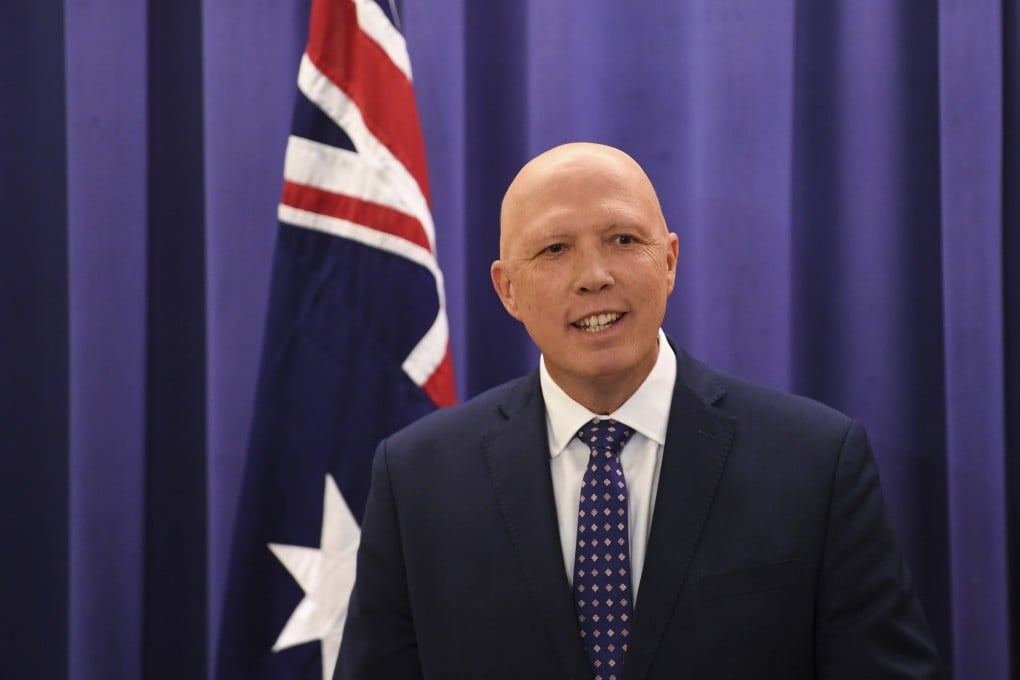 Newly elected Leader of the Liberal Party Peter Dutton speaks to the media after a party room meeting at Parliament House in Canberra, Australia. Photo: EPA-EFE