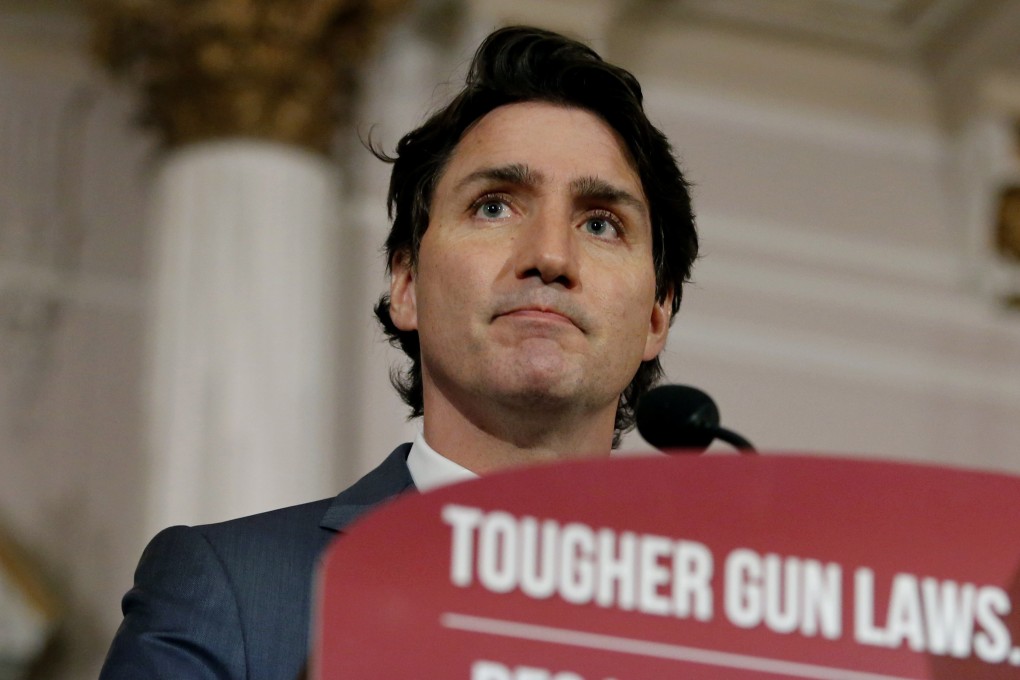 Canada’s Prime Minister Justin Trudeau announces new gun control legislation in Ottawa, Ontario. Photo: AFP