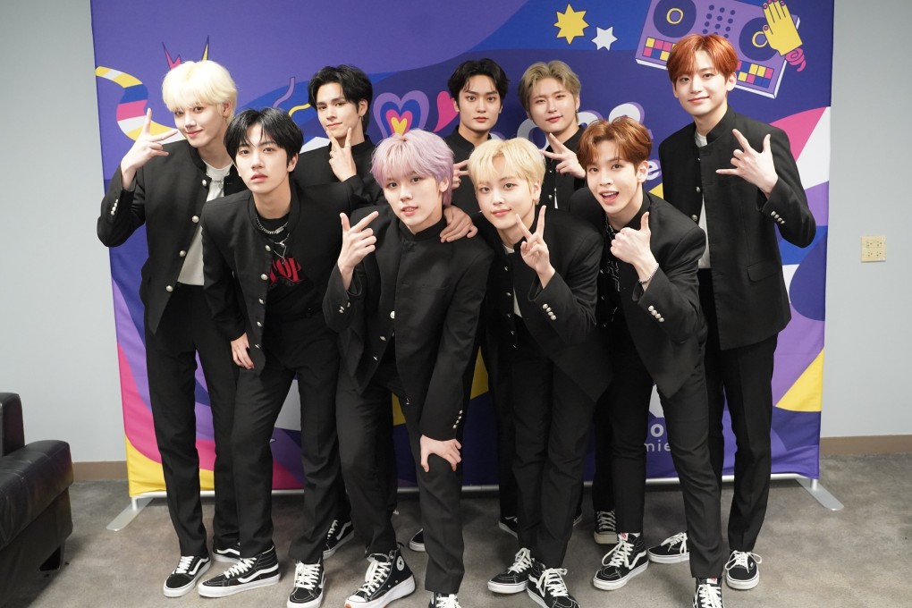 K-pop group Cravity backstage at KCON Chicago. They talk about playing live and their US debut. Photo: Jean Libert