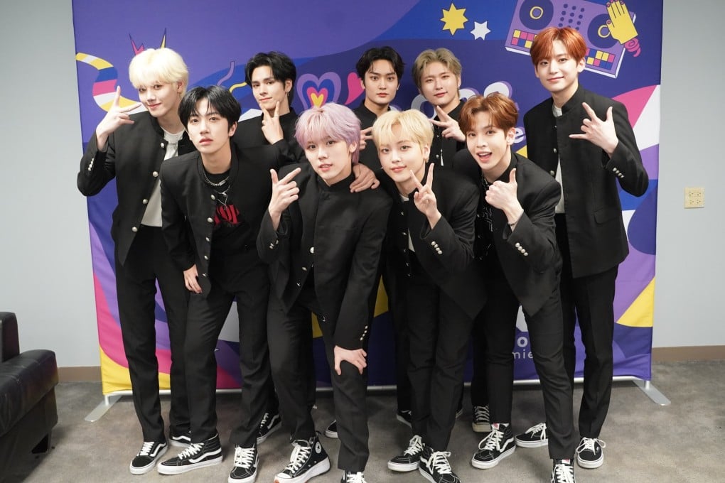 K-pop group Cravity backstage at KCON Chicago. They talk about playing live and their US debut. Photo: Jean Libert