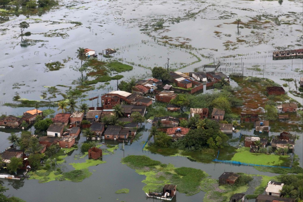 An area in Recife, Pernambuco State, Brazil, which was hit by floods caused by heavy rains on May 30. Photo: Clauber Caetano / Brazilian Presidency / AFP