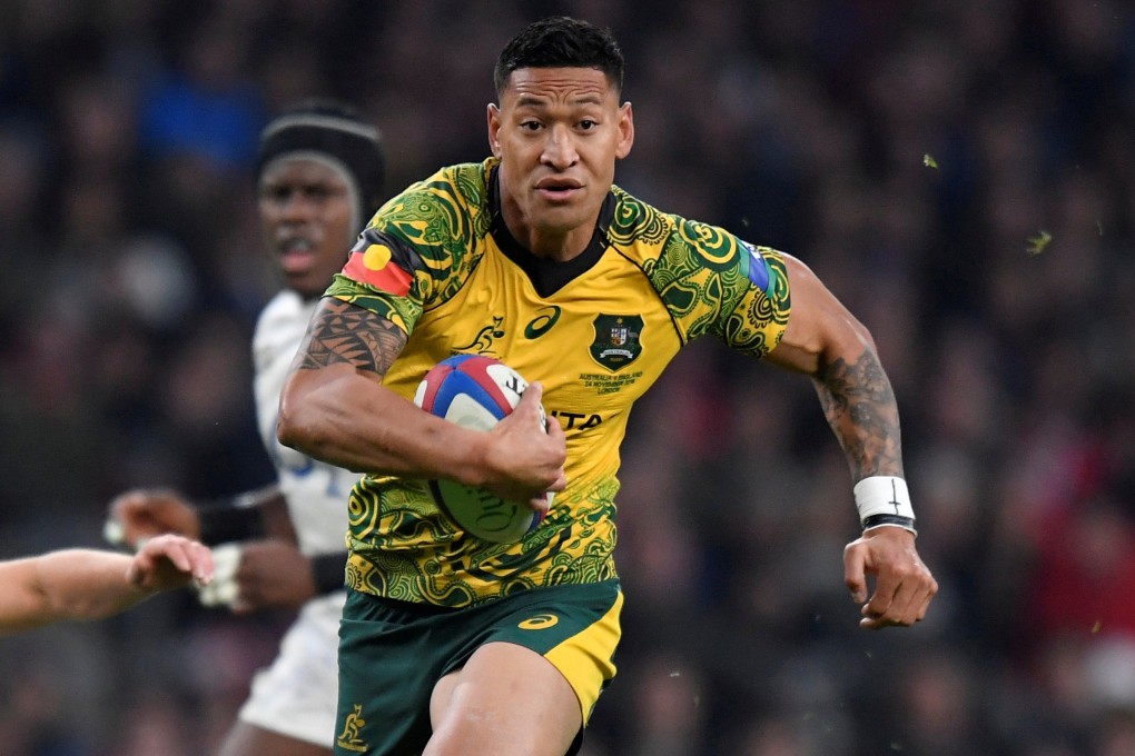 Former Wallabies star Israel Folau could be on a collision course with Hong Kong. Photo: Reuters